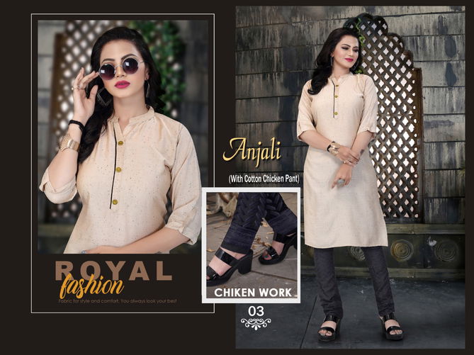 Aagya Anjali latest fancy designer ethnic wear Kurti With Bottom Collection  